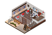 Barbershop isometric constructor, a Graphic by Nadine's illustrations (Thumbnail 3 of 6)