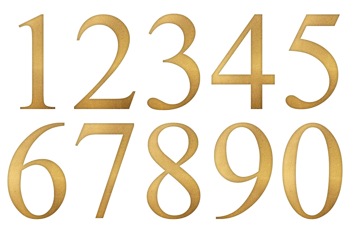 Golden Glitter Digits 0-9, a Decorative Illustration by UoaHH (Photo 2 of 2)