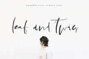 Leaf and Twig, a Script Font by Creamy Script (Thumbnail 1 of 6)