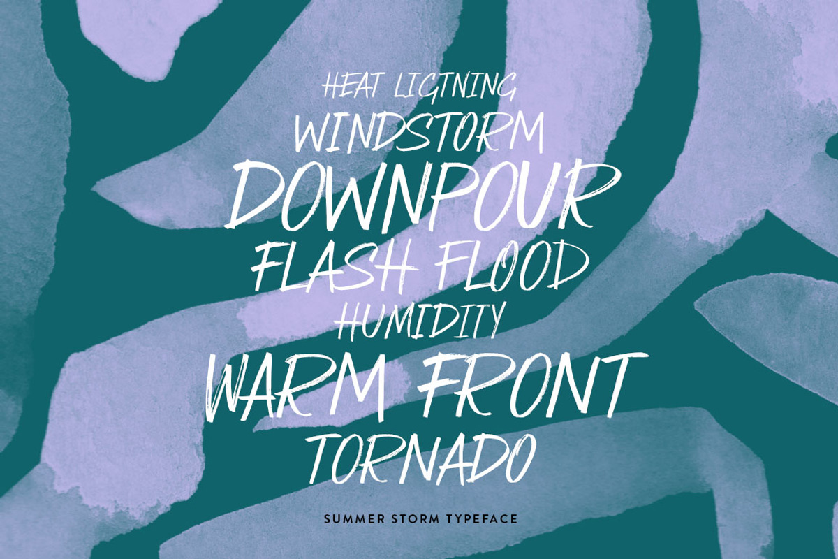 Summer Storm Marker Font preview 2