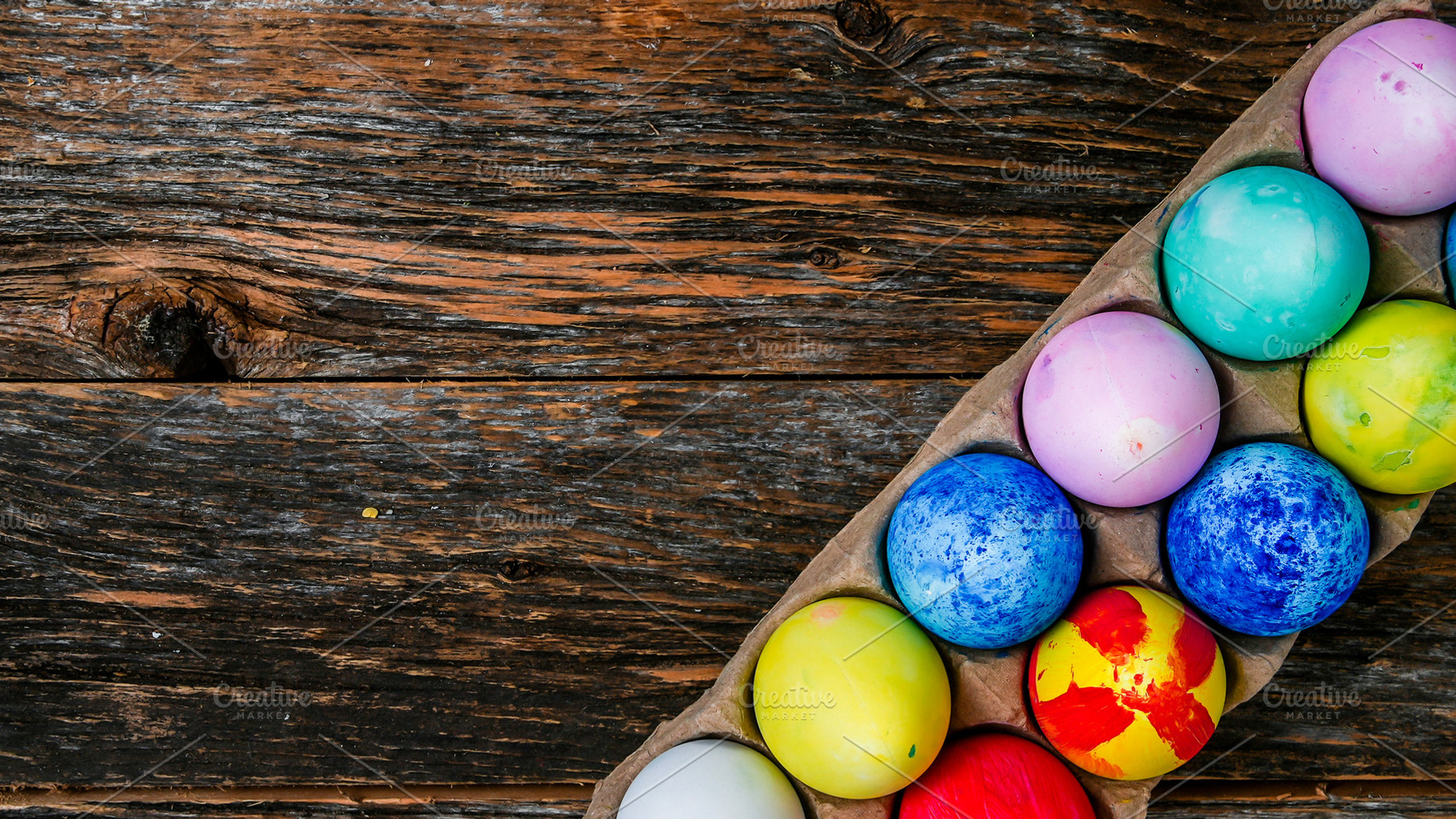 Painted and colored Easter eggs, a Holiday Photo by 1miromiro