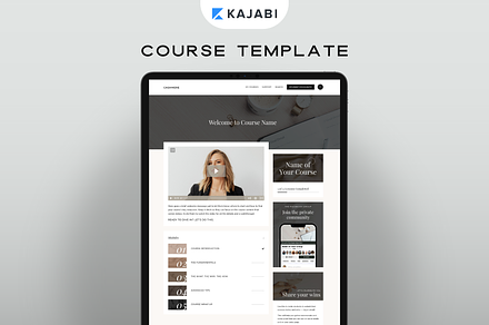 Kajabi Course Template for Courses, a Landing Page Template by Pixel & Flow