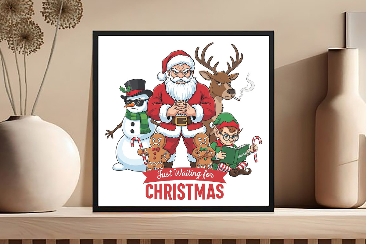 Funny Christmas PNG-Merry Christmas, an Illustration by Black Bird Studio (Photo 4 of 4)