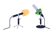 Microphones for audio recording set, an Object Illustration by Good Studio (Thumbnail 3 of 4)