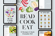 12 Recipes E-book / Printable Book, a Print Template by The Dark Matter Art (Thumbnail 1 of 5)
