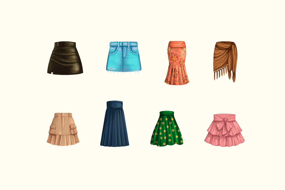Fashion Skirt Collection, an Object Illustration by Deemak Daksina (Photo 2 of 3)