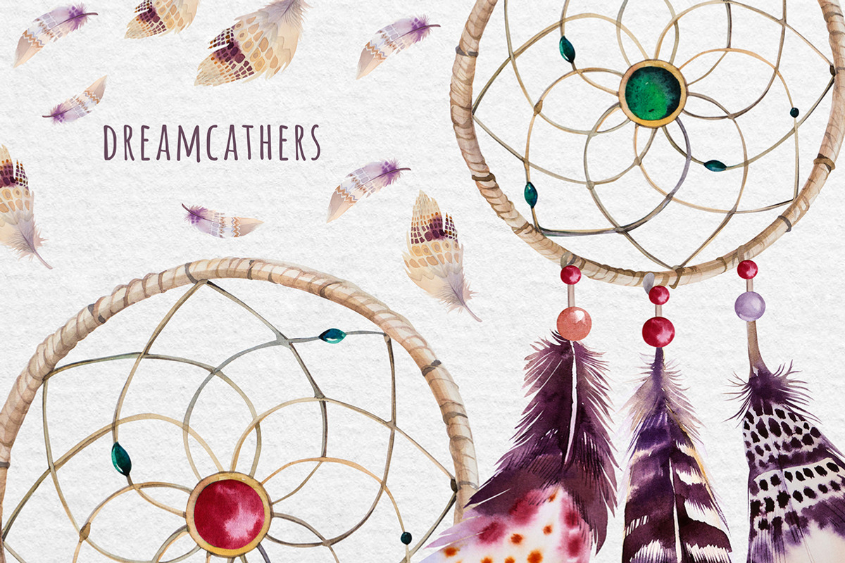 Boho style Dreamcatchers & teepee, an Illustration by Peace ART (Photo 1 of 5)