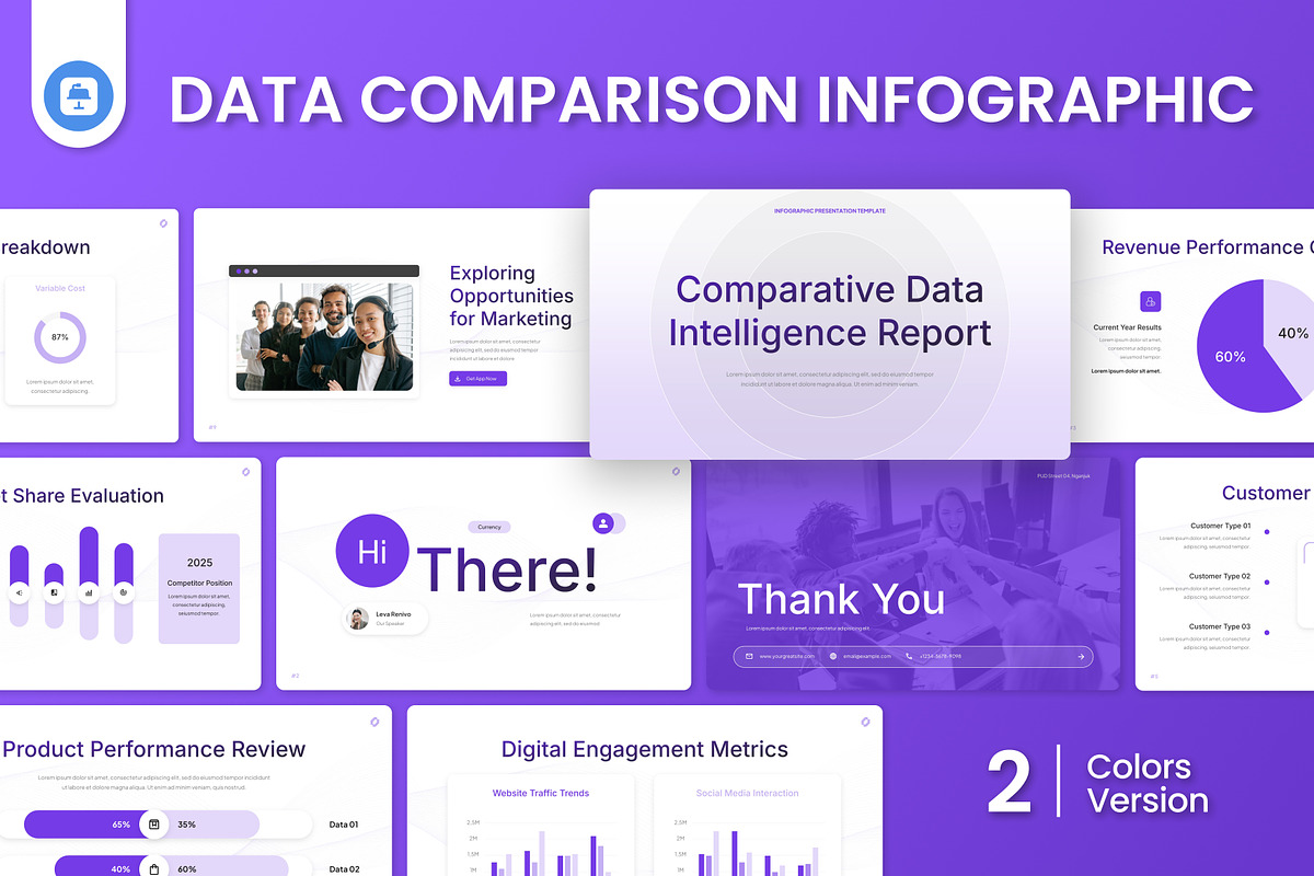 Data Comparison Infographic Keynote, a Presentation Template by Antstheme (Photo 1 of 4)