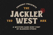 Jackler West a Sans Serif Font, a Sans Serif Font by Blankids Studio (Thumbnail 1 of 6)