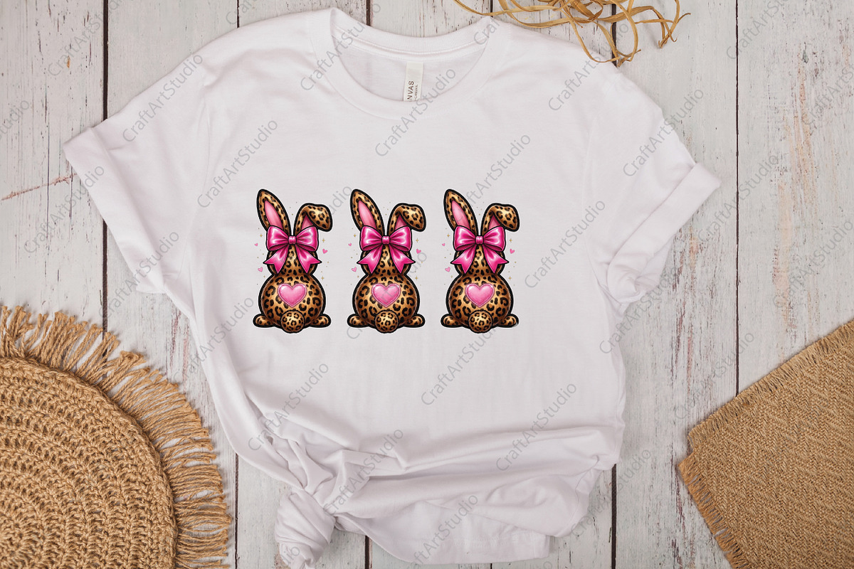 Leopard Bunny with Pink Bow PNG, an Illustration by CraftArtStudio (Photo 2 of 4)