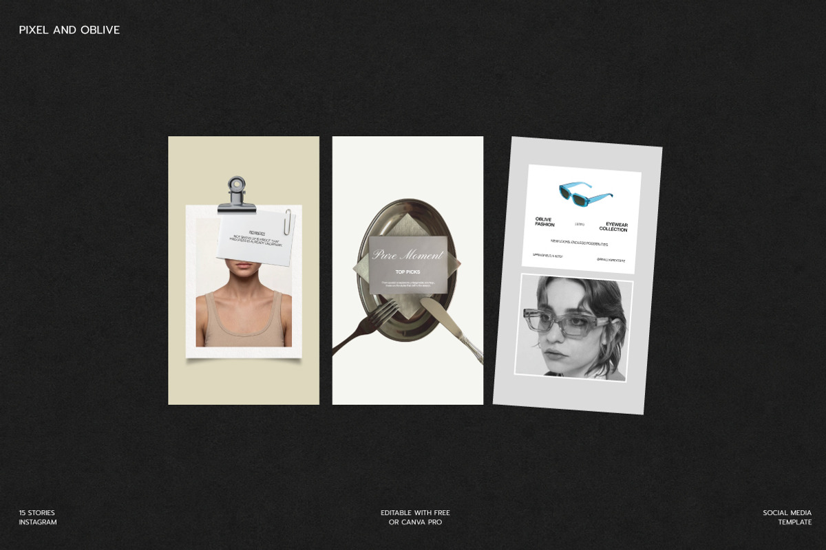 PURE / Stories Social Media KIT, a Social Media Template by Pixel And Oblivé (Photo 3 of 6)
