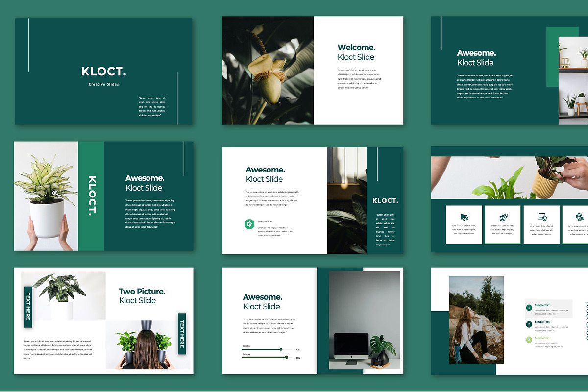 Kloct Green PowerPoint, a Presentation Template by Overcloud (Photo 2 of 4)