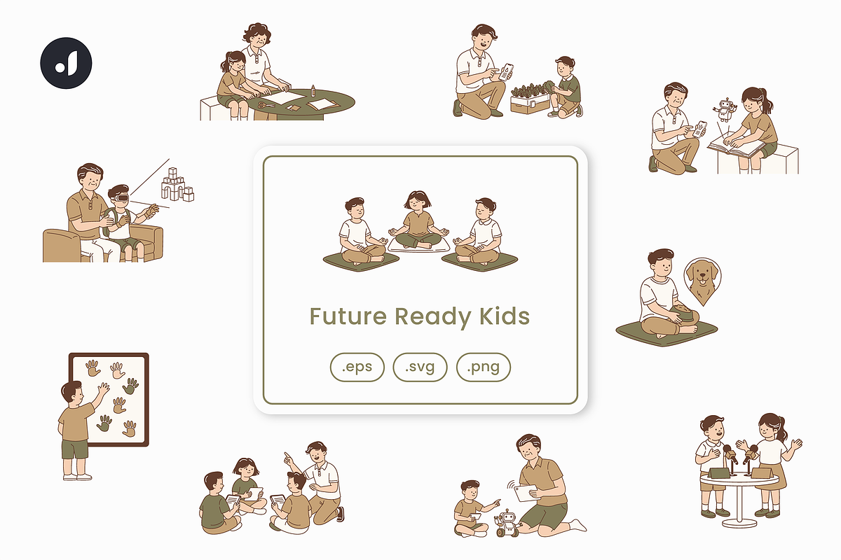 Future Ready Kids Illustration, an Object Graphic by Jump Studio (Photo 1 of 12)