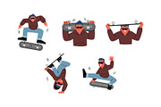 Character Skateboarder Man Vol. 2, a Sport Illustration by SLAB! Design (Thumbnail 2 of 3)