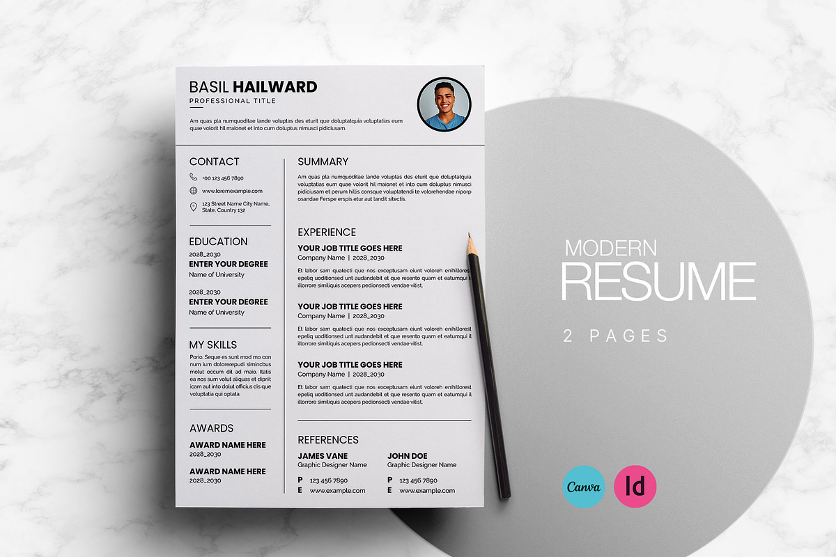 Executive Resume Template, a Resume Template by evgenystudio (Photo 1 of 4)
