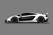 Supercar Vector Collection Bundle, an Illustration by Creativeshirt (Thumbnail 7 of 9)