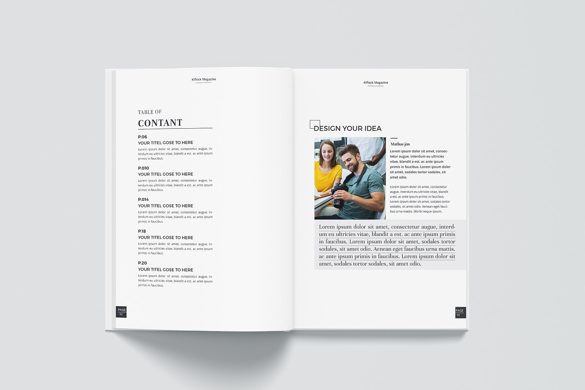 KIFLOCK Magazine | Word & InDesign, a Magazine Template by obidullah_01 (Photo 3 of 13)