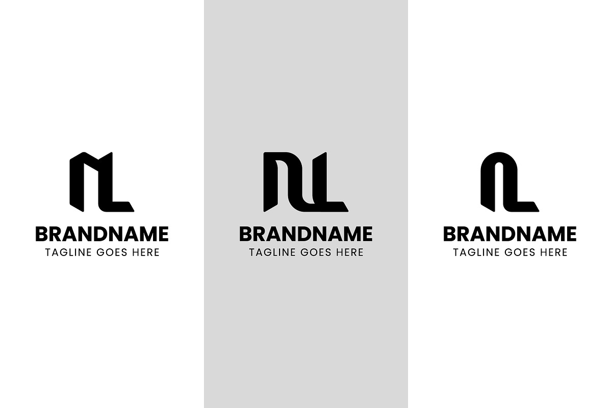 Letters NL Monogram Logo Set, a Design Template by Pray Art Design Studio