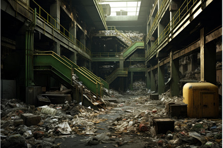 Efficient Recycling factory day, an Industrial Photo by Ylivdesign