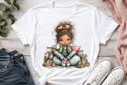 Whimsical Craft Girl Clipart Bundle, a Seasonal Illustration by CreationArt (Thumbnail 3 of 7)