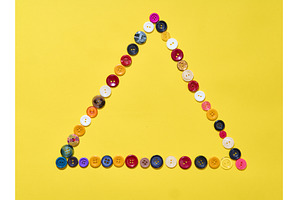 Triangle frame made of colorful, a Background Photo by Gladkov photography