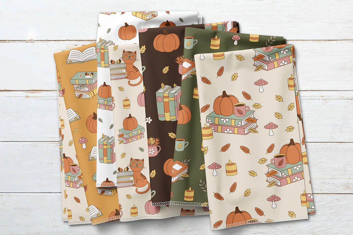 Cozy Autumn Books Clipart Bundle, an Object Illustration by NataKa (Photo 9 of 10)