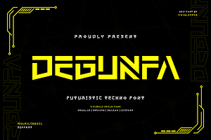 Degunfa - Futuristic Tech Font