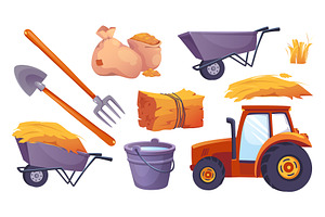 Farm Barn Tools, an Animal Illustration by alexdndz