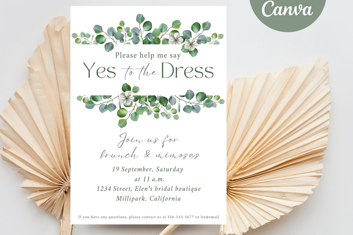 Help me Say yes to the Dress card, an Invitation Template by EvaTemplates (Photo 1 of 5)