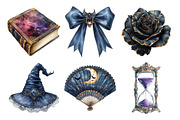 Watercolor Elegant Halloween Clipart, an Illustration by Daily.Designs (Thumbnail 5 of 5)