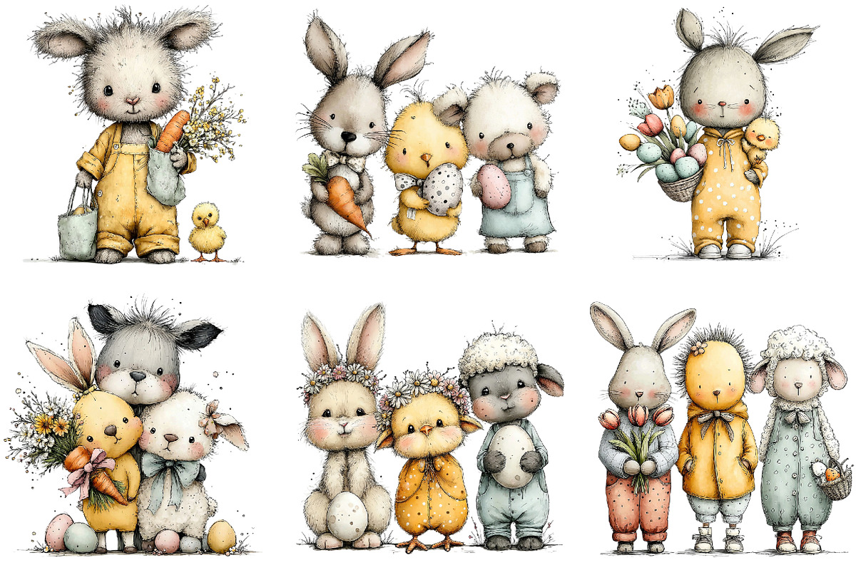 Whimsical Easter Clipart Png Bundle, an Illustration by Sublimation Artist (Photo 5 of 7)