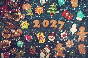 Christmas gingerbread cookies for