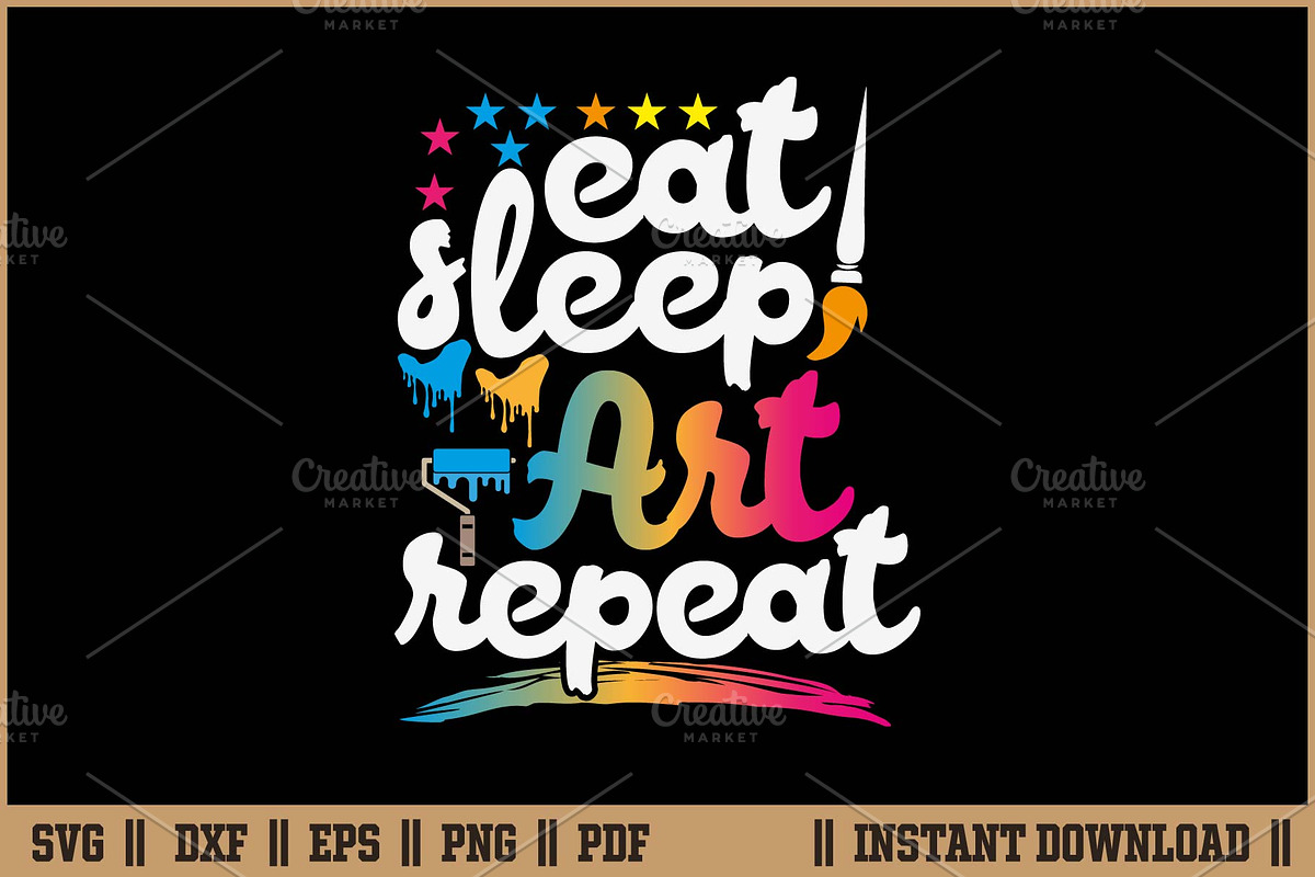 Eat Sleep Art Repeat Funny Artist, a Work Illustration by Handy Arts Studio (Photo 1 of 3)