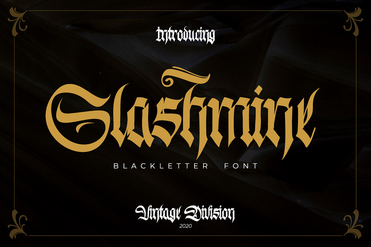 Slashmine, a Blackletter Font by Vintage Division (Photo 1 of 10)