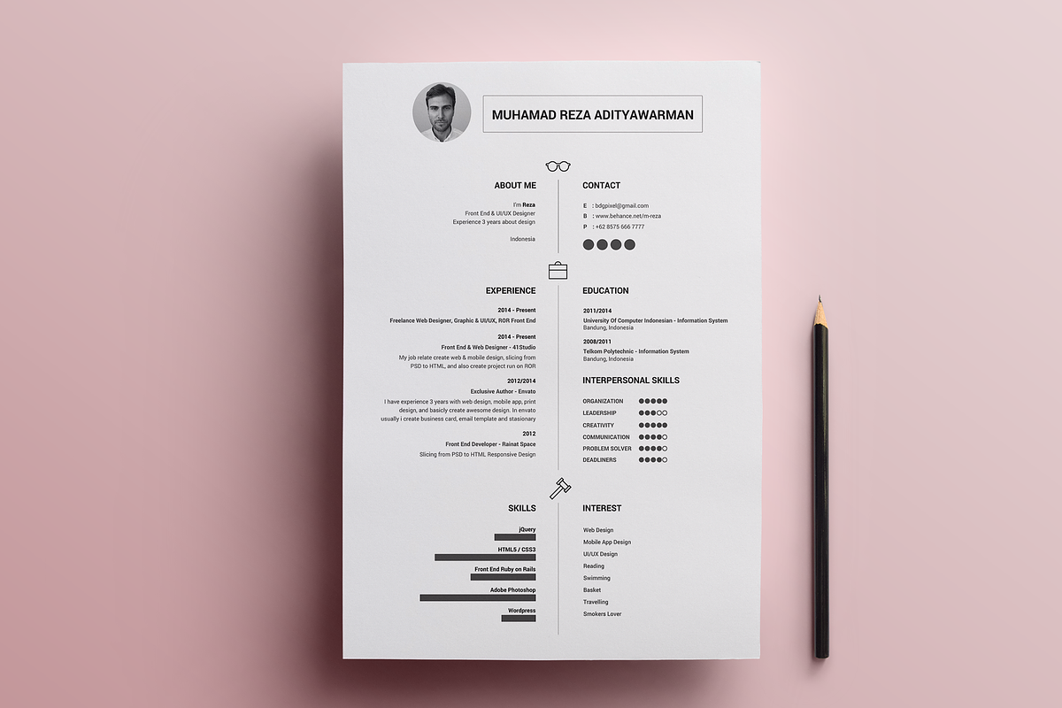 Simple Resume, a Resume Template by Reza Space (Photo 2 of 2)