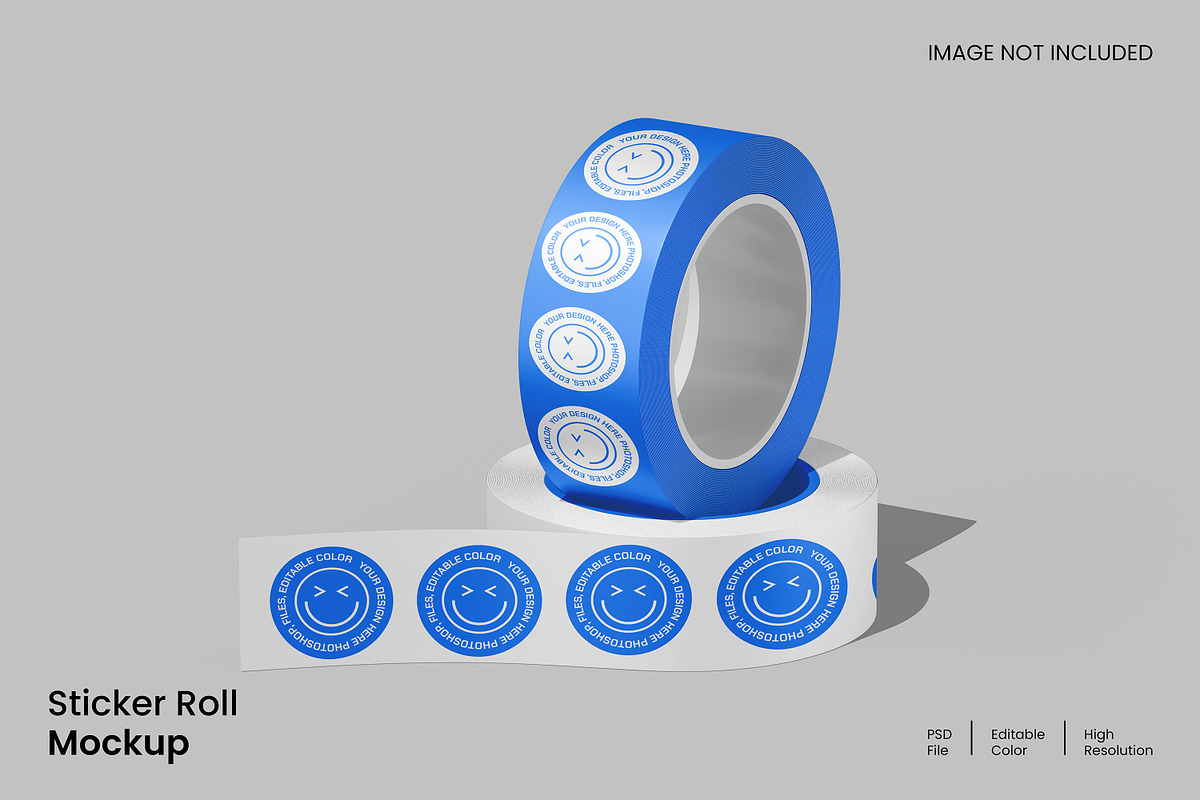 Sticker Roll Mockup, a Household Mockup by Unerispace (Photo 1 of 2)