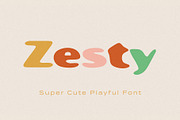Zesty - Super Cute Sans, a Sans Serif Font by Pulp Creative Studios (Thumbnail 1 of 9)