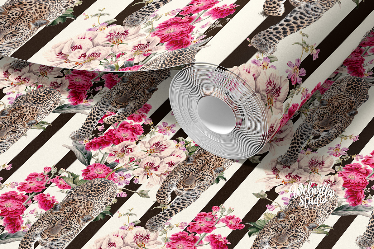 Maximalist Leopard Wallpaper, a Wallpaper Graphic by Bloomart Studio (Photo 2 of 6)
