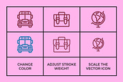 Back to School –Education Line Icons, an Outline Icon by Abstracto-Create (Thumbnail 3 of 7)