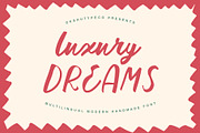 LuxuryDreams, a Handwritten Font by Alexander Tiunov (Thumbnail 1 of 8)