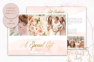 PSD Photo Gift Card Template 5