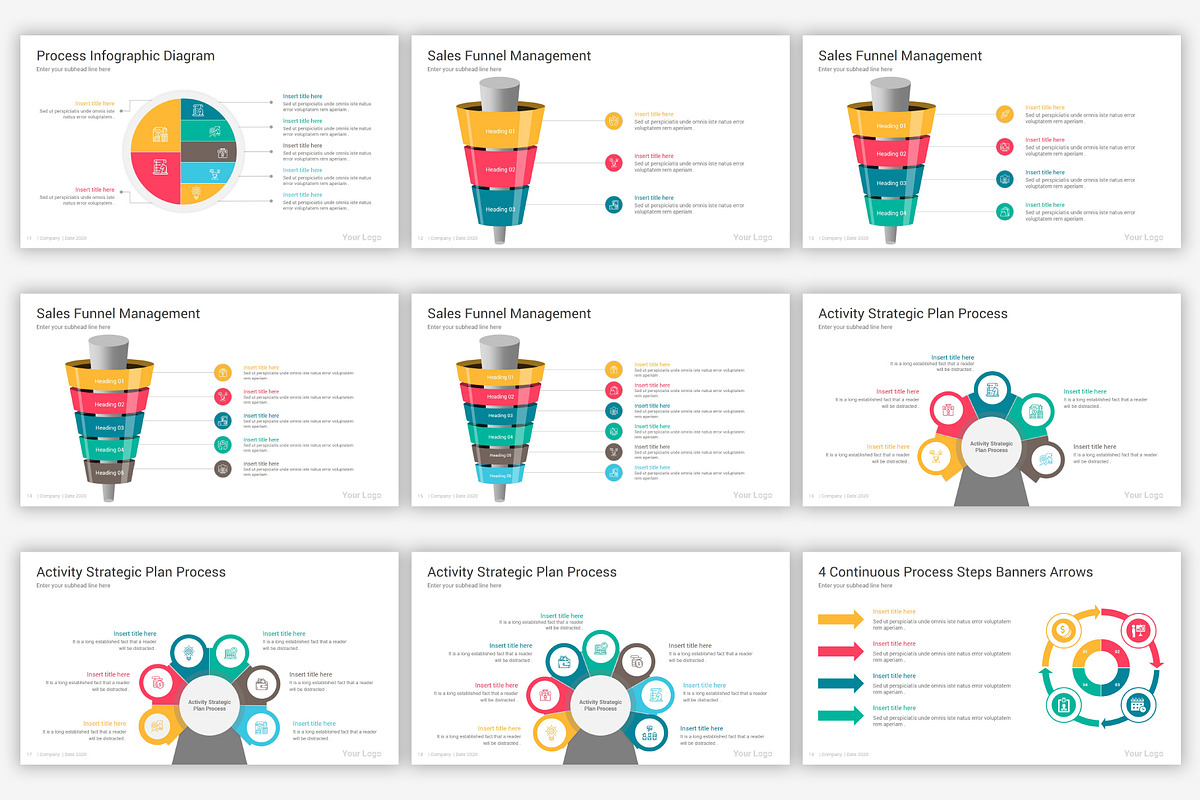 Process Infographics PowerPoint Pack, a Presentation Template by SlideOne