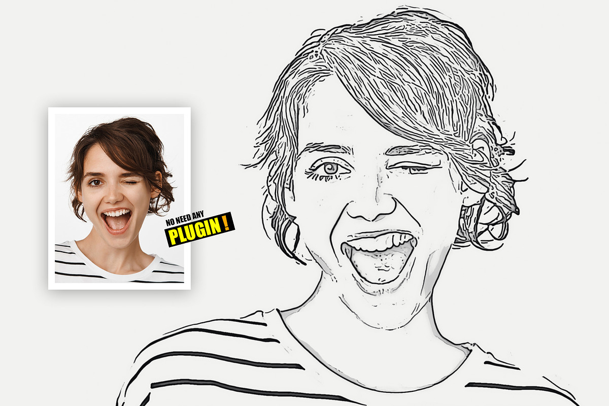 Sketch Cartooniz Photoshop Action, an Action Add-On by DesignCave (Photo 5 of 5)