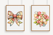 Patchwork Valentine's Day Clipart, an Illustration by Libby Wishes (Thumbnail 4 of 7)