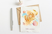 Watercolor starfish, shells, crabs, an Animal Illustration by Hanna Hryharenka (Thumbnail 6 of 12)