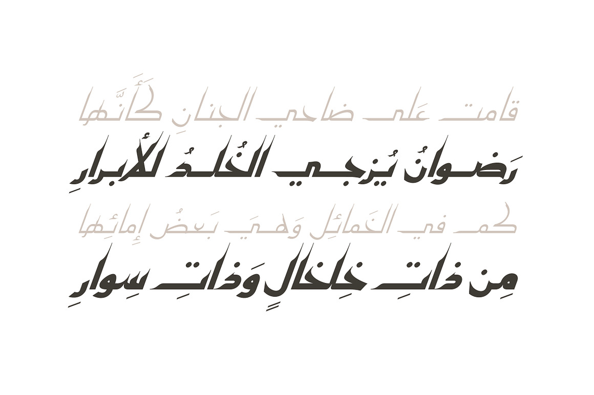 Kaleel - Arabic Typeface, a Script Font by Mostafa El Abasiry (Photo 11 of 19)
