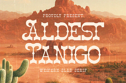 Aldest Tanigo | Western Slab Serif, a Slab Serif Font by Denustudios