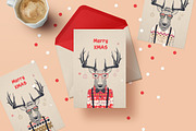 Christmas Deer Characters, an Animal Illustration by blauananas (Thumbnail 6 of 6)