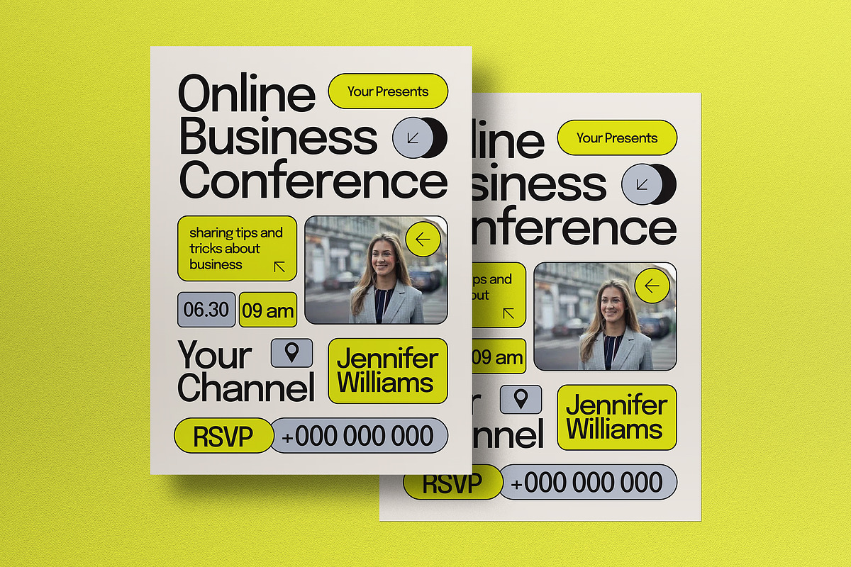 Beige Neo Brutalism Business Flyer, a Flyer Template by graphicook (Photo 1 of 3)