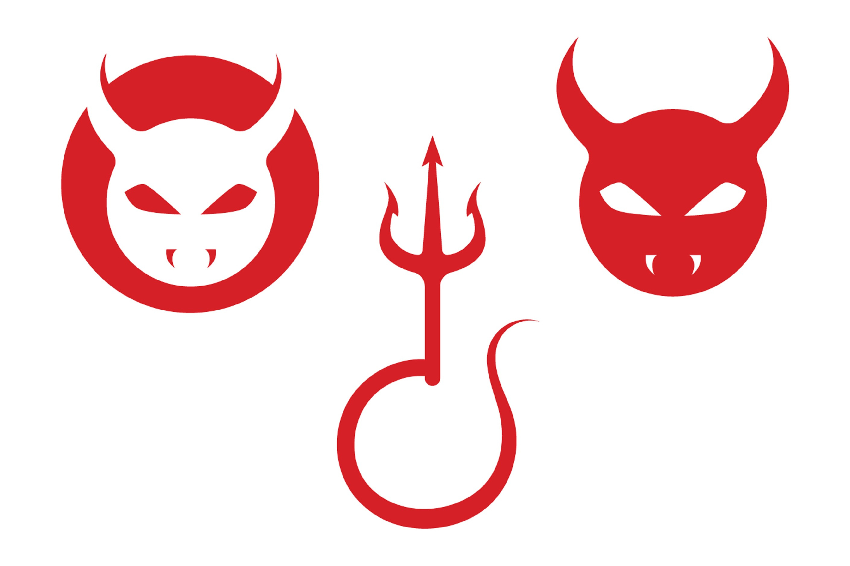 Devil logo and symbol vector, a Branding & Logo Template by LOGOCREATIVE